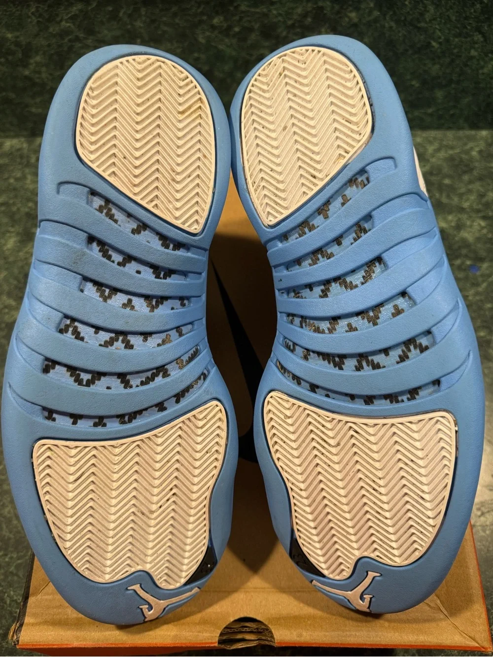 Jordan 12 Retro Melo - White and Light Blue Retro Basketball Shoes